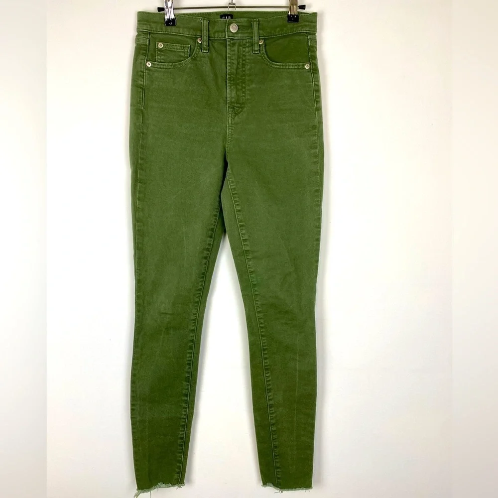 Gap Denim True Skinny Women Size 2/26 Tall Jeans, Olive Green Denim Skinny Jeans